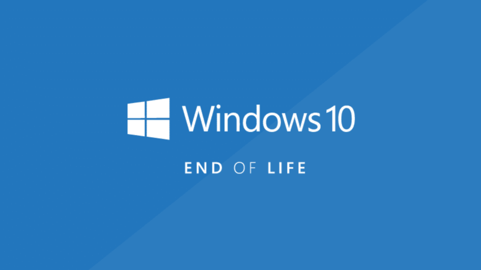 Windows 10 support slutter - Windows logo med titlen End of life.